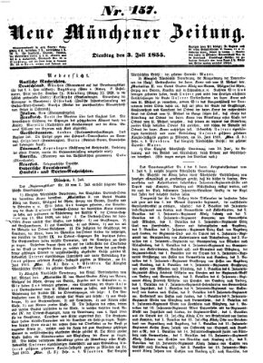 Neue Münchener Zeitung (Süddeutsche Presse) Dienstag 3. Juli 1855