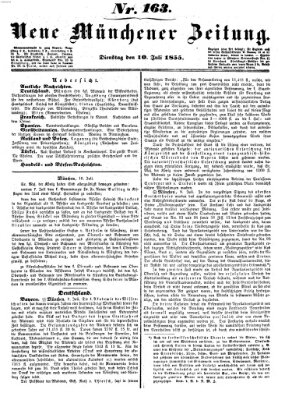 Neue Münchener Zeitung (Süddeutsche Presse) Dienstag 10. Juli 1855