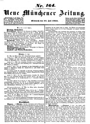 Neue Münchener Zeitung (Süddeutsche Presse) Mittwoch 11. Juli 1855