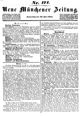 Neue Münchener Zeitung (Süddeutsche Presse) Donnerstag 19. Juli 1855