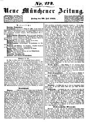 Neue Münchener Zeitung (Süddeutsche Presse) Freitag 20. Juli 1855
