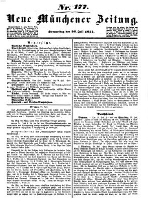 Neue Münchener Zeitung (Süddeutsche Presse) Thursday 26. July 1855