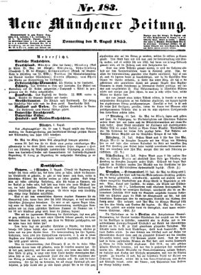 Neue Münchener Zeitung (Süddeutsche Presse) Donnerstag 2. August 1855