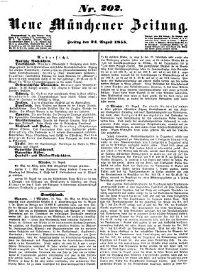 Neue Münchener Zeitung (Süddeutsche Presse) Freitag 24. August 1855