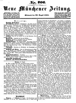 Neue Münchener Zeitung (Süddeutsche Presse) Mittwoch 29. August 1855