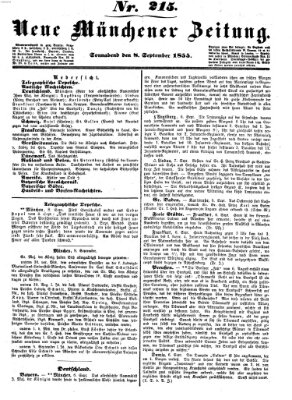 Neue Münchener Zeitung (Süddeutsche Presse) Samstag 8. September 1855