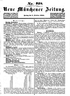 Neue Münchener Zeitung (Süddeutsche Presse) Freitag 5. Oktober 1855