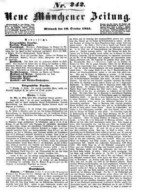 Neue Münchener Zeitung (Süddeutsche Presse) Mittwoch 10. Oktober 1855