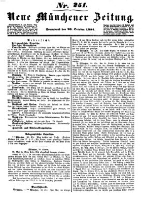 Neue Münchener Zeitung (Süddeutsche Presse) Samstag 20. Oktober 1855