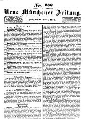 Neue Münchener Zeitung (Süddeutsche Presse) Freitag 26. Oktober 1855