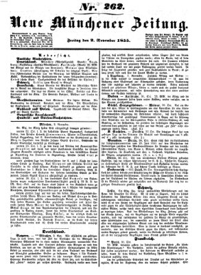 Neue Münchener Zeitung (Süddeutsche Presse) Freitag 2. November 1855