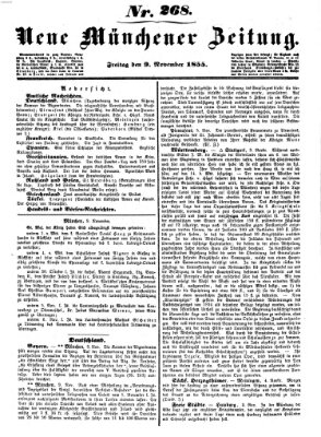 Neue Münchener Zeitung (Süddeutsche Presse) Freitag 9. November 1855