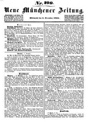 Neue Münchener Zeitung (Süddeutsche Presse) Mittwoch 5. Dezember 1855