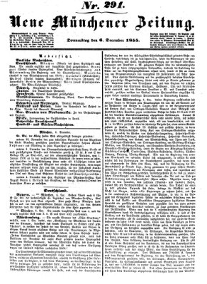 Neue Münchener Zeitung (Süddeutsche Presse) Donnerstag 6. Dezember 1855