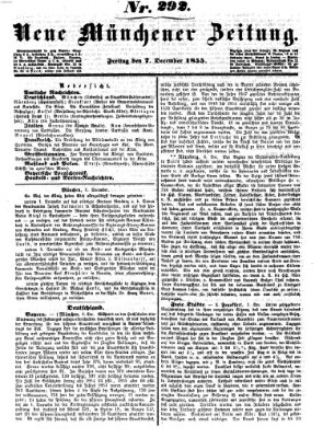 Neue Münchener Zeitung (Süddeutsche Presse) Freitag 7. Dezember 1855