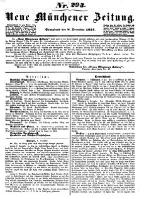 Neue Münchener Zeitung (Süddeutsche Presse) Samstag 8. Dezember 1855