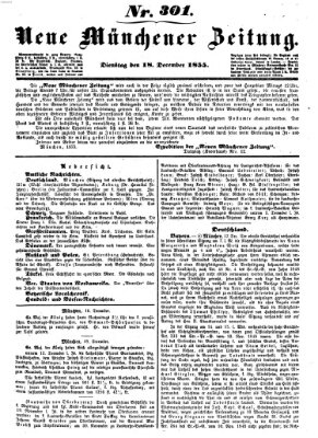 Neue Münchener Zeitung (Süddeutsche Presse) Dienstag 18. Dezember 1855