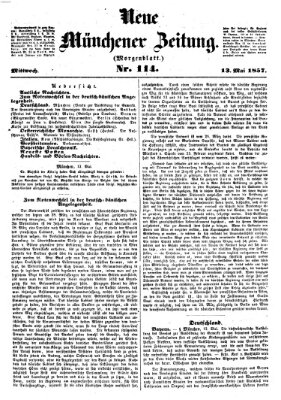 Neue Münchener Zeitung. Morgenblatt (Süddeutsche Presse) Mittwoch 13. Mai 1857