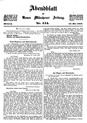 Neue Münchener Zeitung. Morgenblatt (Süddeutsche Presse) Mittwoch 13. Mai 1857