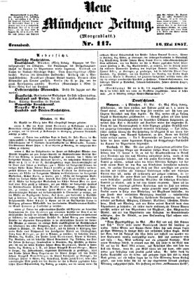 Neue Münchener Zeitung. Morgenblatt (Süddeutsche Presse) Samstag 16. Mai 1857