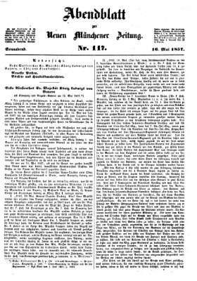 Neue Münchener Zeitung. Morgenblatt (Süddeutsche Presse) Samstag 16. Mai 1857