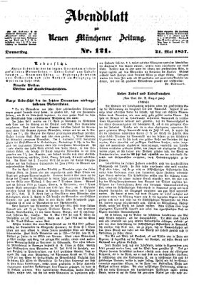 Neue Münchener Zeitung. Morgenblatt (Süddeutsche Presse) Donnerstag 21. Mai 1857