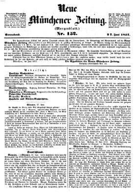 Neue Münchener Zeitung. Morgenblatt (Süddeutsche Presse) Samstag 27. Juni 1857