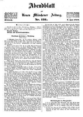 Neue Münchener Zeitung. Morgenblatt (Süddeutsche Presse) Mittwoch 2. Juni 1858