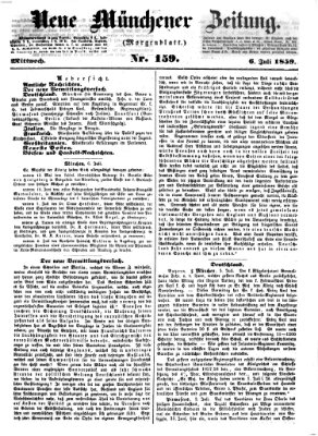 Neue Münchener Zeitung. Morgenblatt (Süddeutsche Presse) Mittwoch 6. Juli 1859