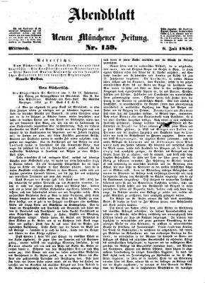 Neue Münchener Zeitung. Morgenblatt (Süddeutsche Presse) Mittwoch 6. Juli 1859