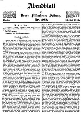 Neue Münchener Zeitung. Morgenblatt (Süddeutsche Presse) Montag 11. Juli 1859