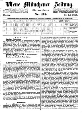 Neue Münchener Zeitung. Morgenblatt (Süddeutsche Presse) Montag 25. Juli 1859