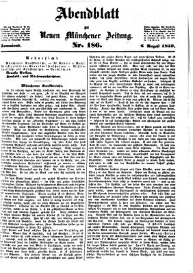 Neue Münchener Zeitung. Morgenblatt (Süddeutsche Presse) Samstag 6. August 1859