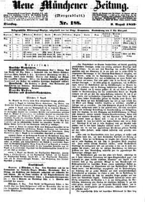 Neue Münchener Zeitung. Morgenblatt (Süddeutsche Presse) Dienstag 9. August 1859