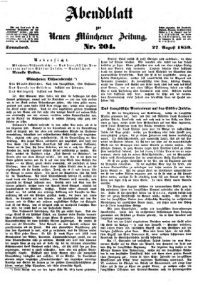 Neue Münchener Zeitung. Morgenblatt (Süddeutsche Presse) Samstag 27. August 1859