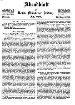 Neue Münchener Zeitung. Morgenblatt (Süddeutsche Presse) Mittwoch 31. August 1859