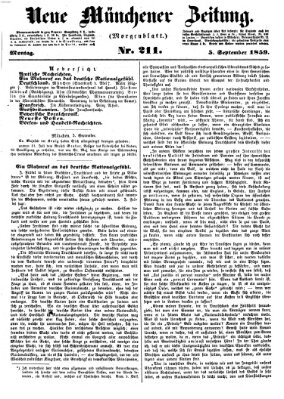 Neue Münchener Zeitung. Morgenblatt (Süddeutsche Presse) Montag 5. September 1859