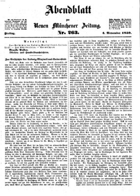 Neue Münchener Zeitung. Morgenblatt (Süddeutsche Presse) Freitag 4. November 1859