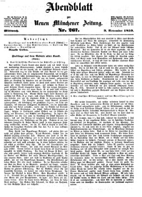 Neue Münchener Zeitung. Morgenblatt (Süddeutsche Presse) Mittwoch 9. November 1859