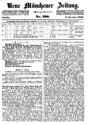 Neue Münchener Zeitung. Morgenblatt (Süddeutsche Presse) Dienstag 6. Dezember 1859