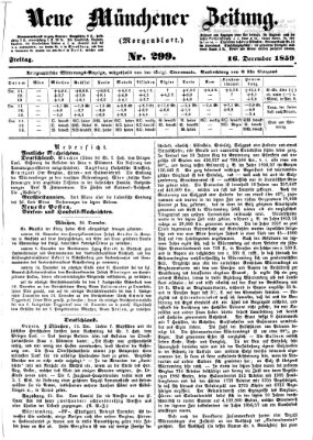 Neue Münchener Zeitung. Morgenblatt (Süddeutsche Presse) Freitag 16. Dezember 1859