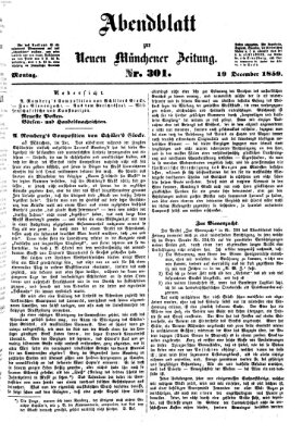 Neue Münchener Zeitung. Morgenblatt (Süddeutsche Presse) Montag 19. Dezember 1859