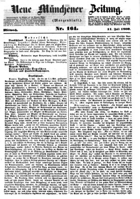 Neue Münchener Zeitung. Morgenblatt (Süddeutsche Presse) Mittwoch 11. Juli 1860