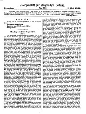 Bayerische Zeitung. Mittag-Ausgabe (Süddeutsche Presse) Donnerstag 1. Mai 1862