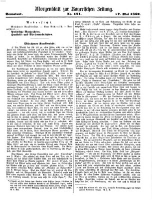 Bayerische Zeitung. Mittag-Ausgabe (Süddeutsche Presse) Samstag 17. Mai 1862