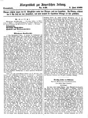 Bayerische Zeitung. Mittag-Ausgabe (Süddeutsche Presse) Samstag 7. Juni 1862