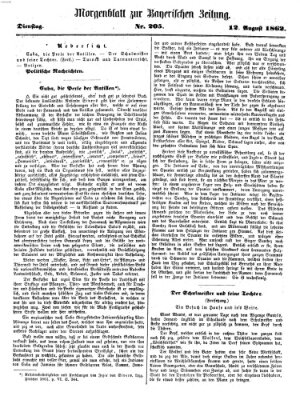 Bayerische Zeitung. Mittag-Ausgabe (Süddeutsche Presse) Dienstag 12. August 1862