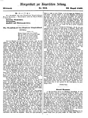 Bayerische Zeitung. Mittag-Ausgabe (Süddeutsche Presse) Mittwoch 20. August 1862