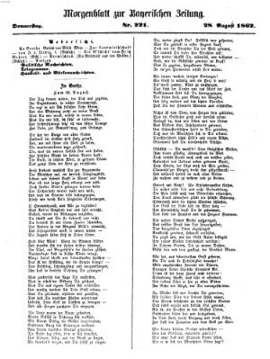 Bayerische Zeitung. Mittag-Ausgabe (Süddeutsche Presse) Donnerstag 28. August 1862