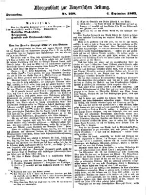 Bayerische Zeitung. Mittag-Ausgabe (Süddeutsche Presse) Donnerstag 4. September 1862